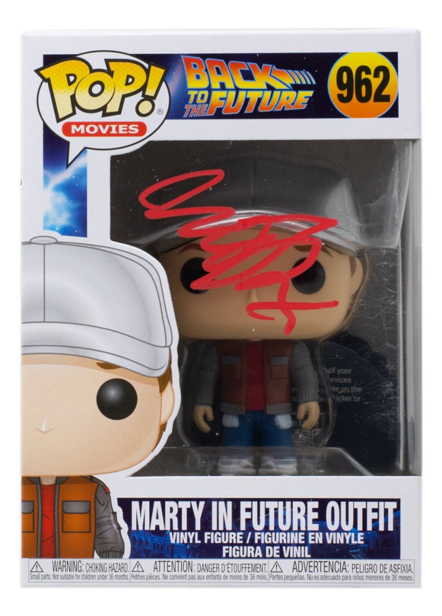 Michael J. Fox Signed Back To The Future Funko Pop #962 - Authentic Autograph Collectible - Perfect for Movie Fans & Pop Culture Collectors - Great for Display in Home Office or Game Room