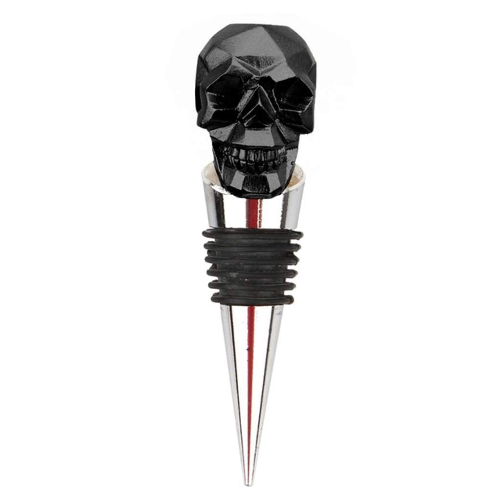 Halloween Champagne & Wine Bottle Stopper - Upside Down Sealer Plug for Sparkling Wine, Champagne, and Red Wine - Perfect for Halloween Parties, Dinner Gatherings, and Holiday Celebrations (Color: Black)