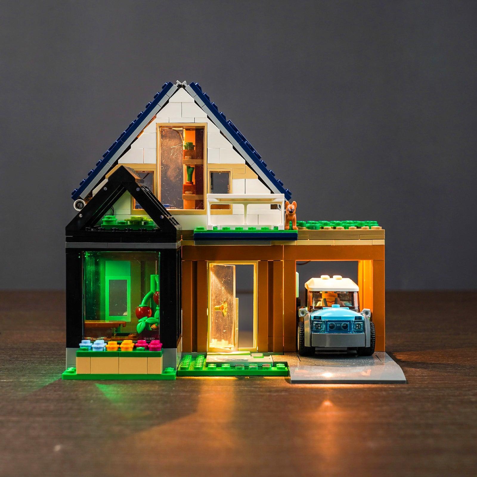 LEGO City Series Family House & Electric Car Light Kit (60398) - LED Lighting Set for LEGO Buildings | Perfect for Home Decor, Display, and Nighttime Play