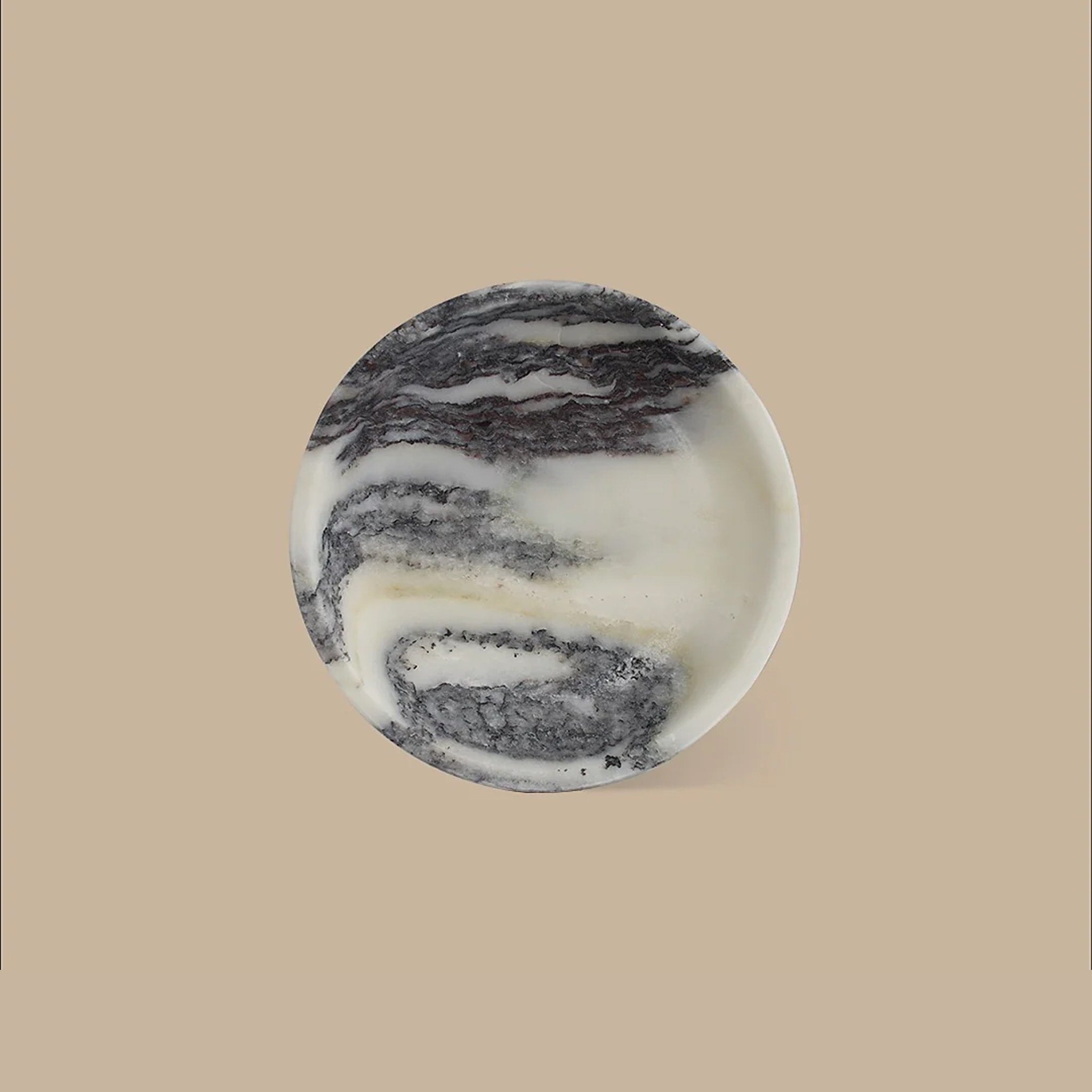 BLACK BLAZE Linea Small Marble Dish - 4 Inch Calacatta Viola Marble Coaster for Drinks & Jewelry | Elegant Home Decor & Wedding Gift Idea