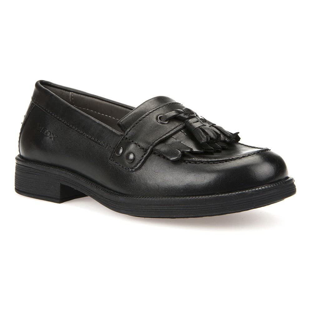 Geox Girls' Comfortable Leather Moccasin Shoes - Soft Sole Slip-On Loafers for School & Play | Perfect for Everyday Wear & Casual Outings