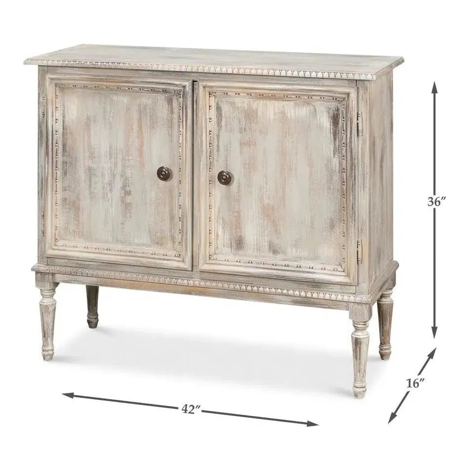 2 Door Grey Oak Sideboard - Modern Buffet Cabinet for Dining Room, Hallway & Living Room Storage