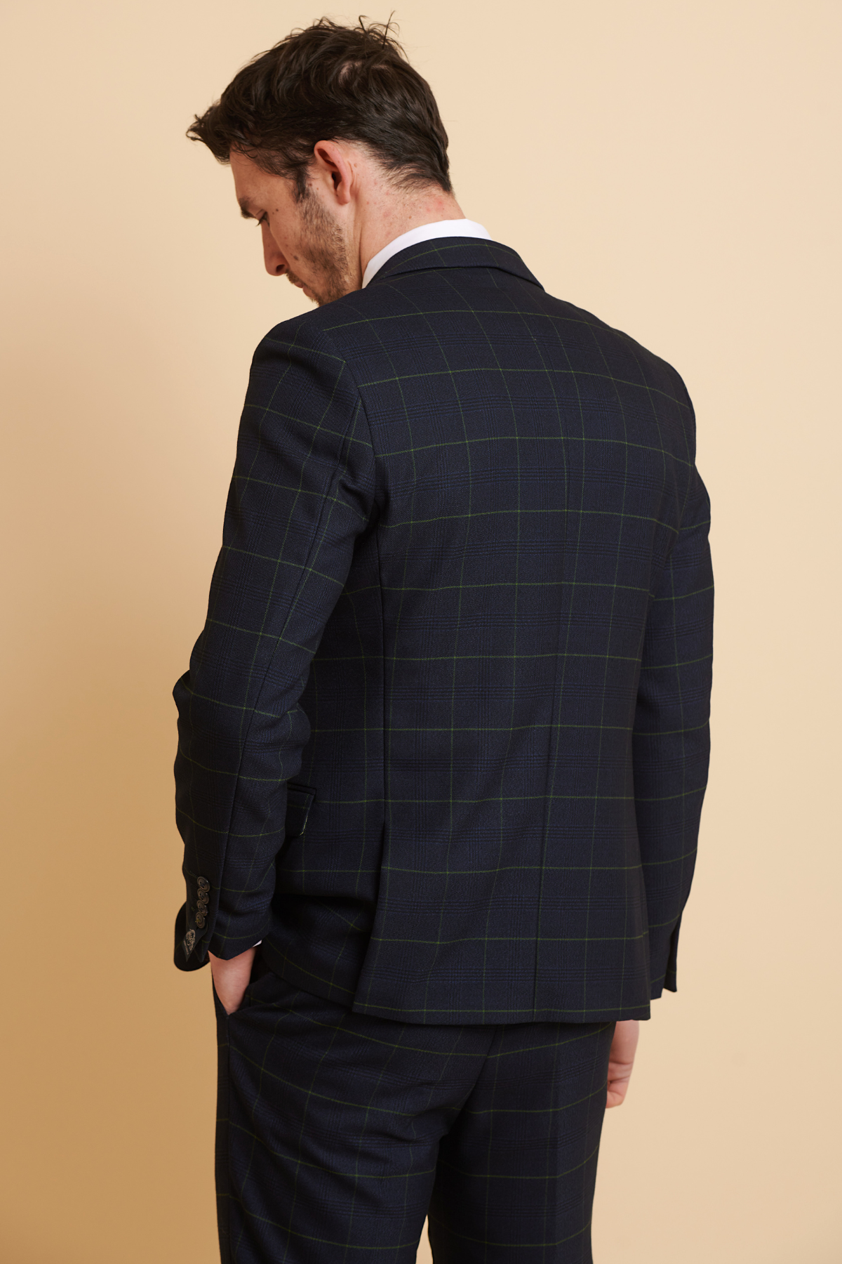 Everton FC James Tarkowski Navy Green Check Suit - Official EDINSON Football Jersey for Match Day & Fan Events