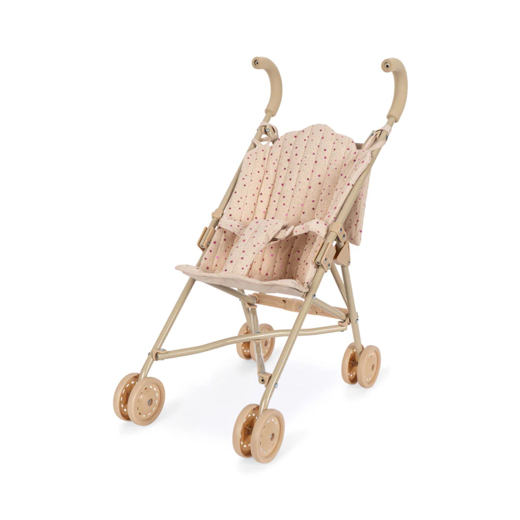 KONGES SLØJD Tulle Doll Stroller Toy for Kids - Fairy Etoile Sangria Pink Pretend Play Stroller for Baby Dolls | Perfect for Imaginative Play, Birthday Gifts & Toddler Role-Playing Games