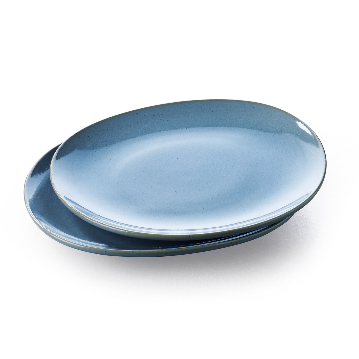 Keltum Glazed Stoneware 9-Inch Breakfast and Dessert Plates Set of 2 - Elegant Blue Ceramic Plates for Dining, Brunch, and Party Serving | Perfect for Home, Restaurant, and Special Occasions