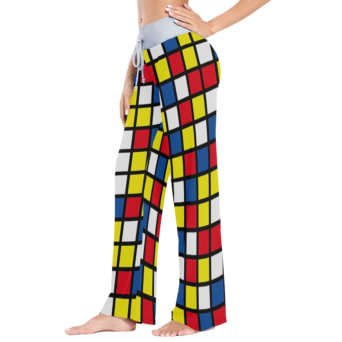 Women's Loose Casual Comfy Pajama Pants with Drawstring - Wide Leg Palazzo Lounge Pants for Sleeping, Yoga & Home Relaxation