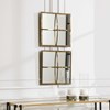 Stylish Windowpane Mirror Set of 2 - Decorative Wall Mirrors for Living Room, Bedroom & Entryway - Perfect for Home Decor and Interior Design