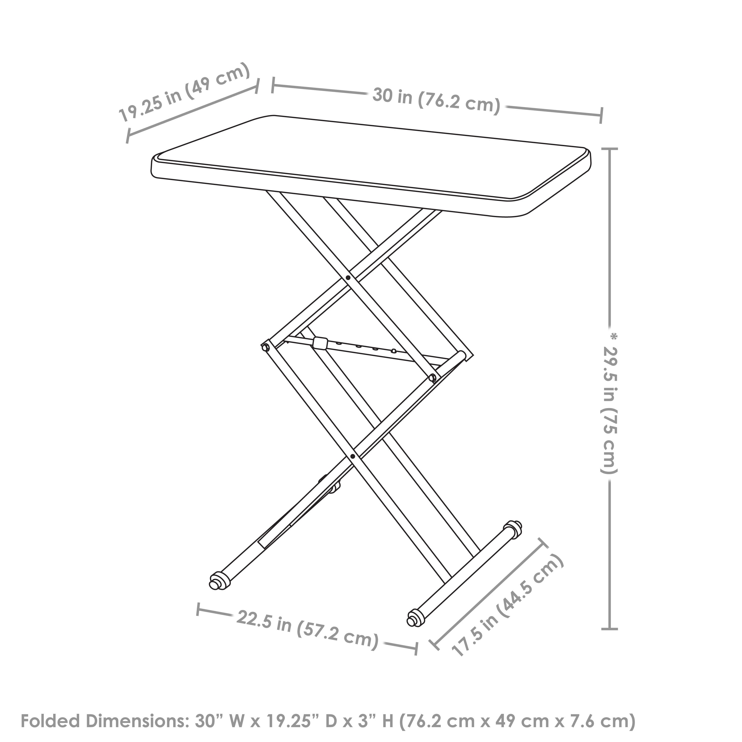 Sunnydaze Adjustable Folding Utility Table - Portable Rectangular Work Table with Collapsible Legs, Gray - Perfect for Outdoor Camping, Picnics, Garage & Home Projects