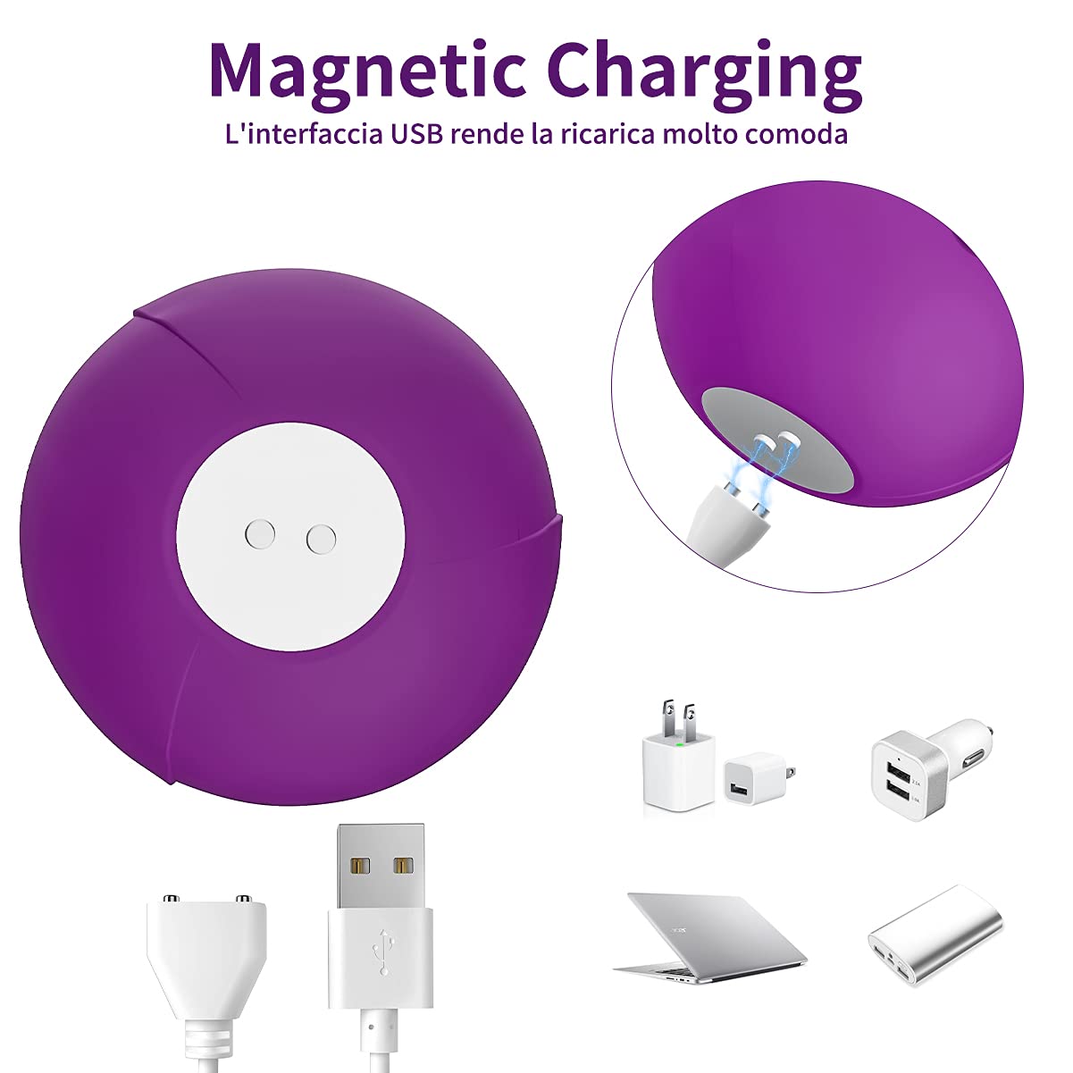 12-Speed Rechargeable Vibrator for Women & Couples - Silent USB Adult Sensory Toy with Rapid Charging - Perfect for Relaxation, Intimacy & Stress Relief