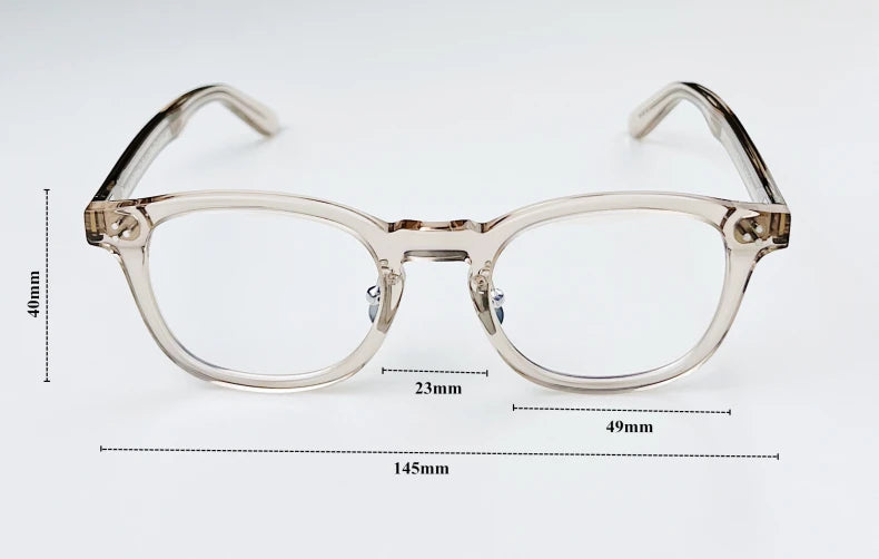 Stylish Black Unisex Square Acetate Eyeglasses with Full Rim - Trendy Reading Glasses for Men & Women - Perfect for Office, Reading & Fashion Accessories