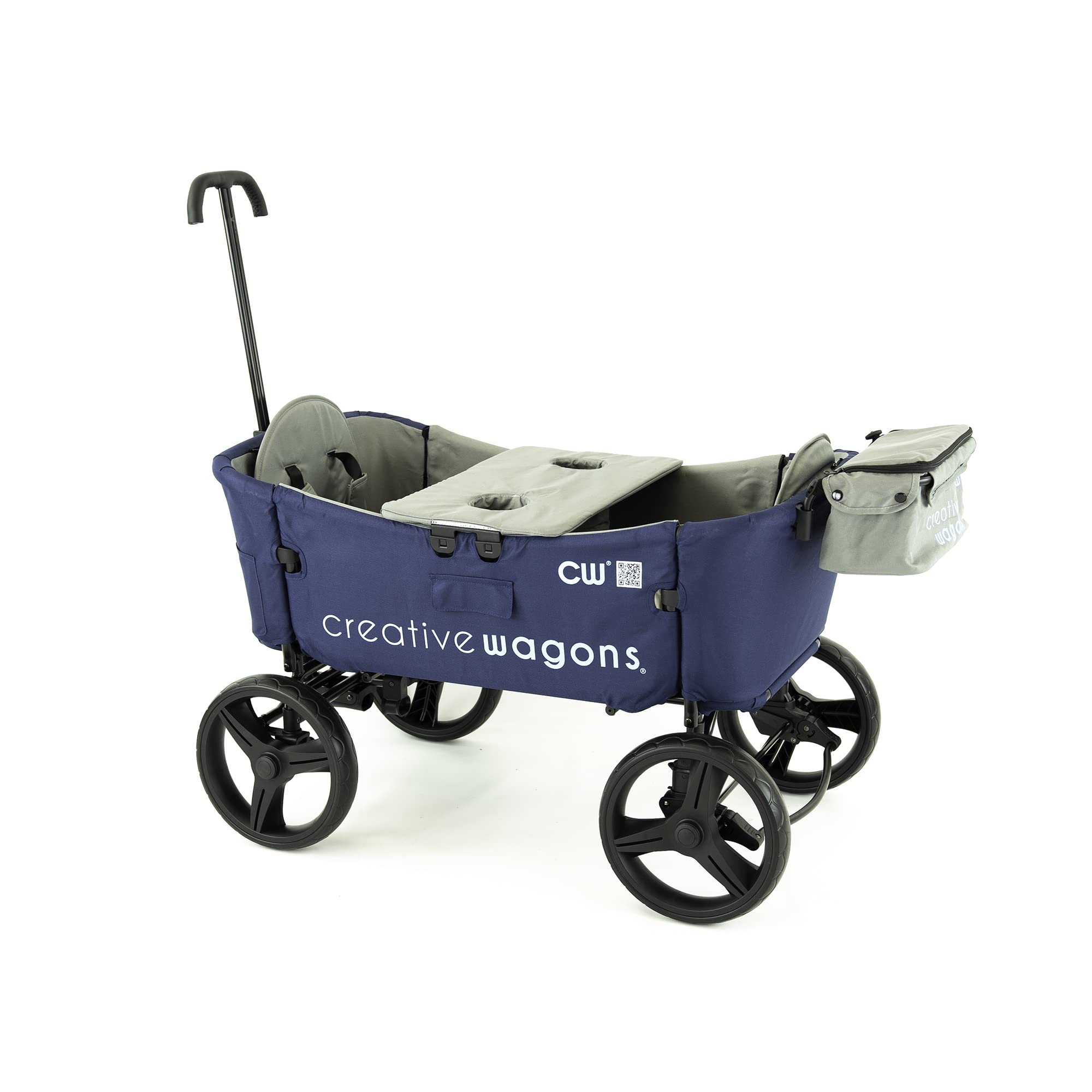 Best Collapsible Stroller Wagon for Kids - All-Terrain Push & Pull Convertible Bench Cart with Removable Canopy | Perfect for Outdoor Adventures, Beach Trips, and Family Picnics