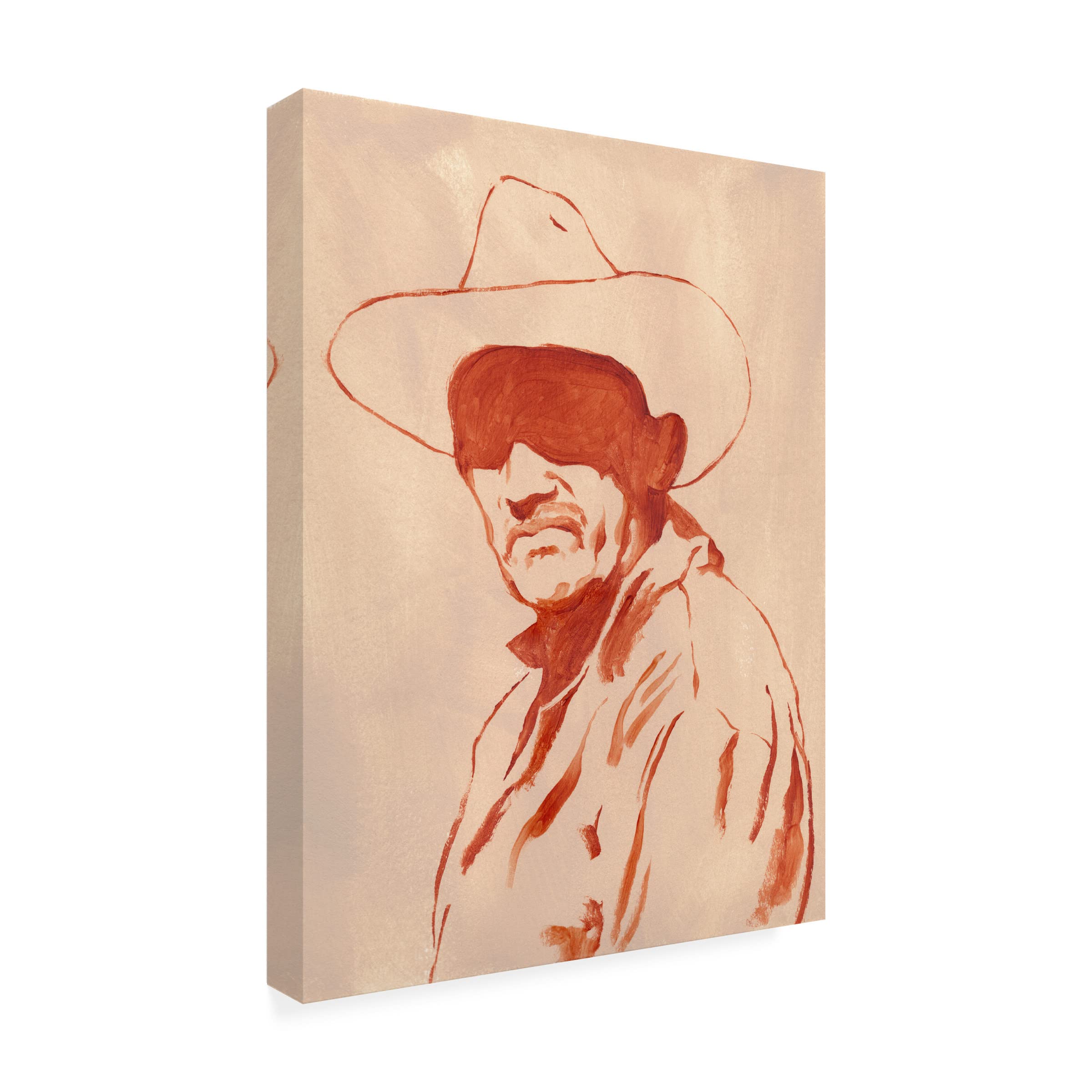 Jacob Green 'Man of the West II' Western Canvas Art Print - Premium Trademark Fine Art for Home & Office Decor | Perfect for Living Room, Bedroom, or Western-Themed Spaces