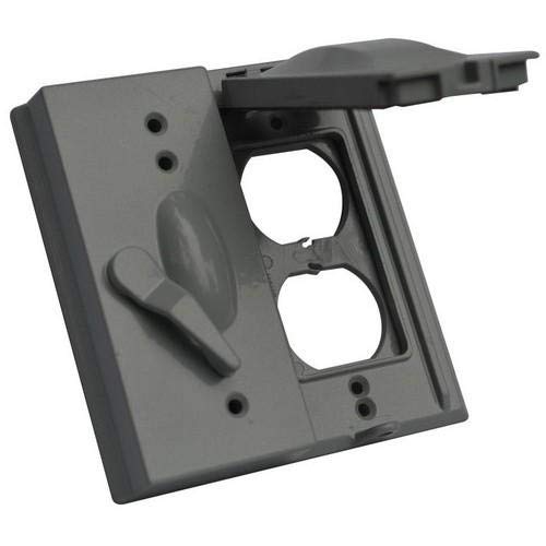 Morris 38923 2-Gang Weatherproof Switch Cover - Outdoor Electrical Box Protector, Waterproof & Durable (10-Pack) - Ideal for Patio, Garage & Pool Areas