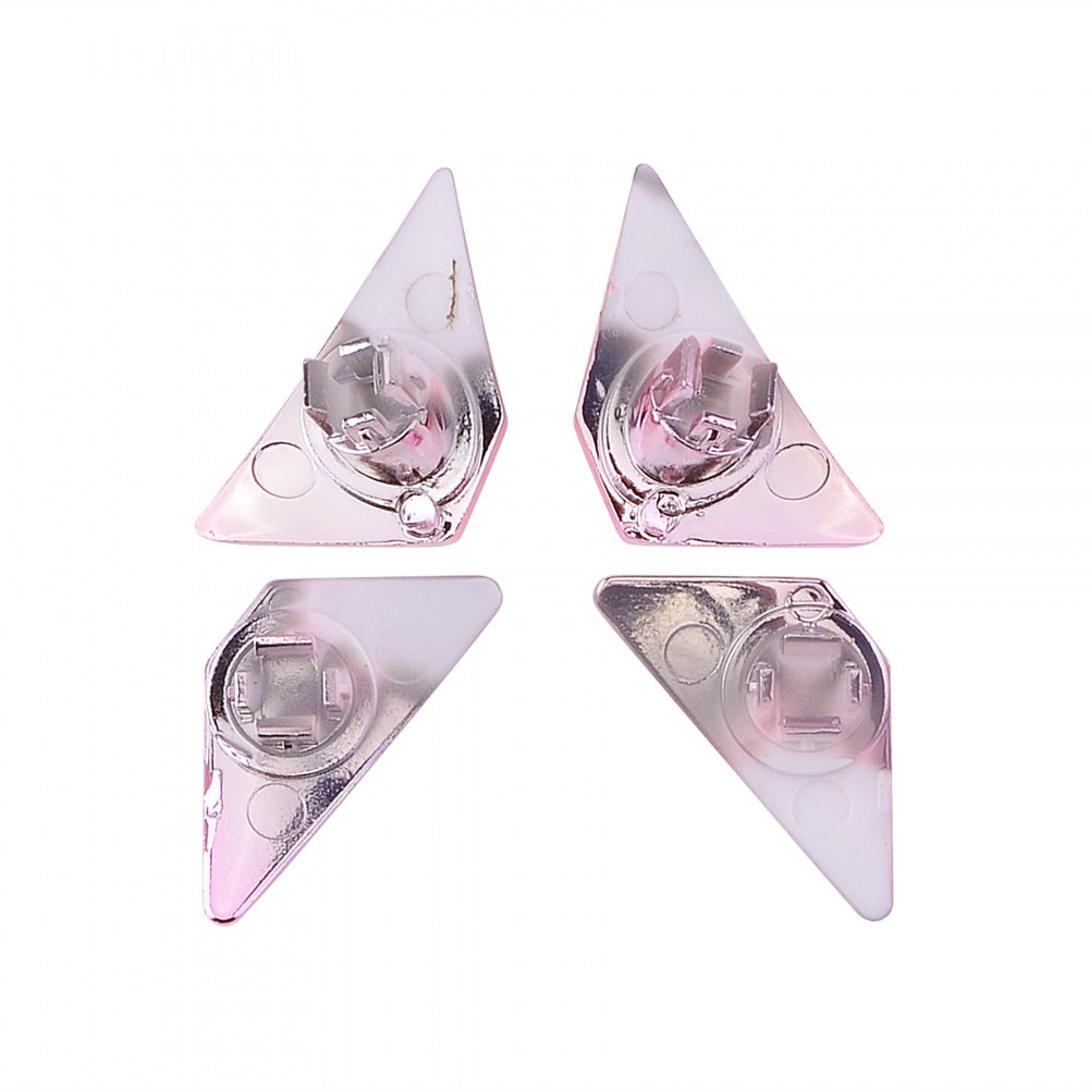 eXtremeRate Chrome Pink Glossy Replacement Back Buttons for PS4 Controller - K1 K2 K3 K4 Paddles Compatible with eXtremeRate Remap Kit (P4GZ023) - Perfect for Gaming, Custom Controller Setup & Enhanced Gameplay Performance