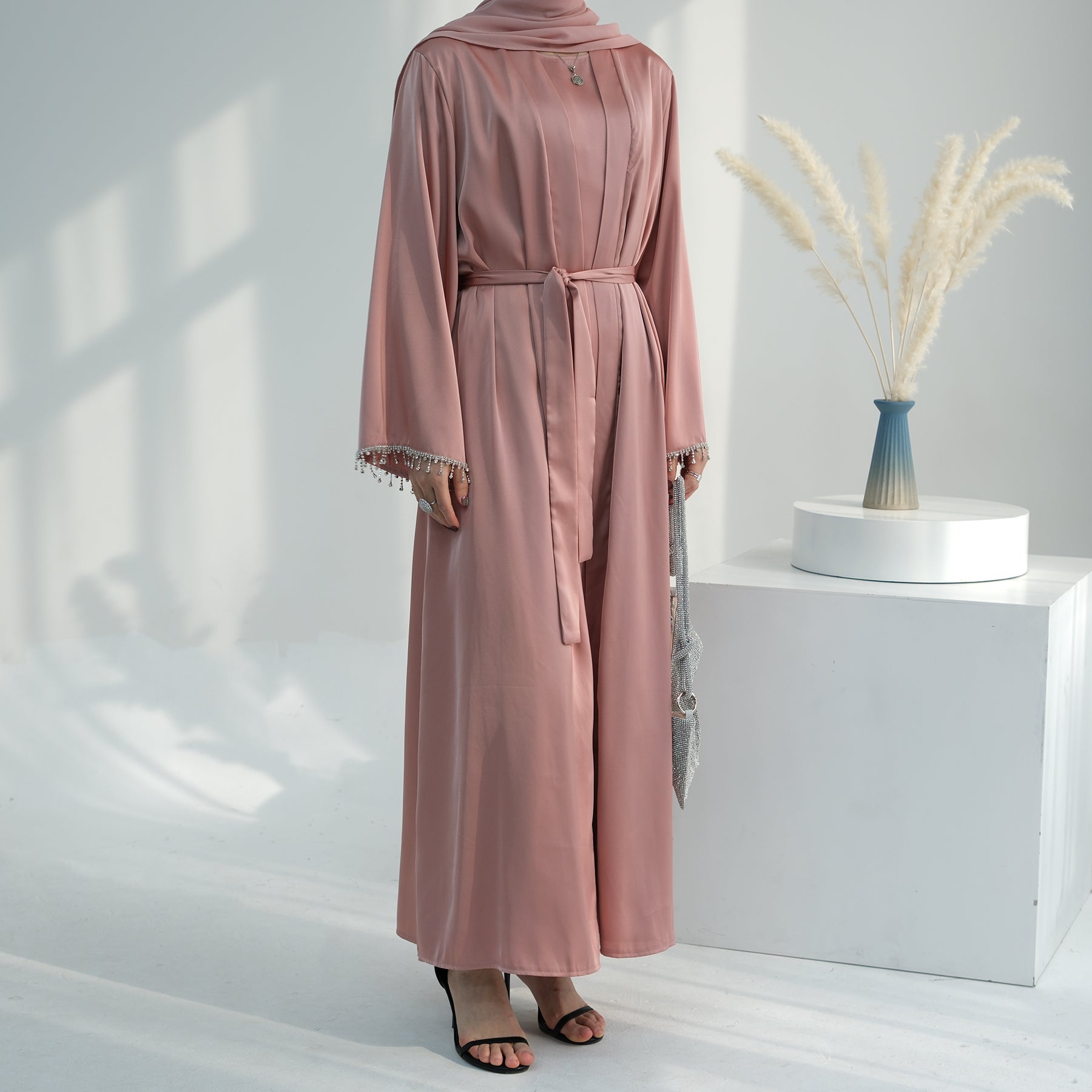 Lola 3-Piece Set - Pink Blush Women's Lounge Wear | Soft Comfortable Outfit for Home, Yoga & Relaxation