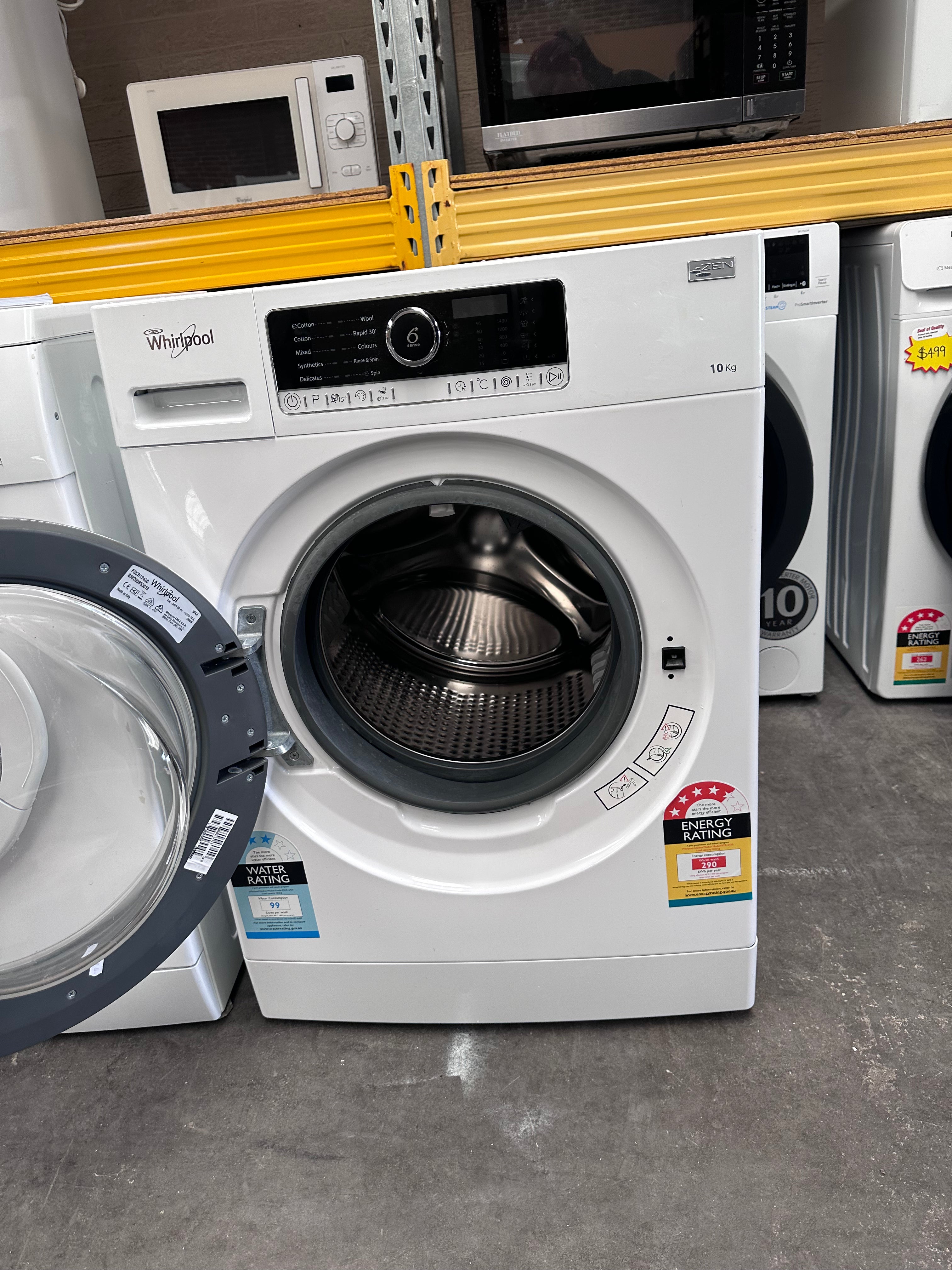 Whirlpool 10kg Front Load Washing Machine - Certified Refurbished | Made in Italy | Perfect for Apartments & Small Laundry Rooms