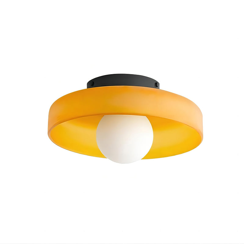Modern Disc Orb Ceiling Lamp - Sleek Round LED Light Fixture for Living Room, Bedroom, or Dining Room - Energy-Efficient Indoor Lighting Solution