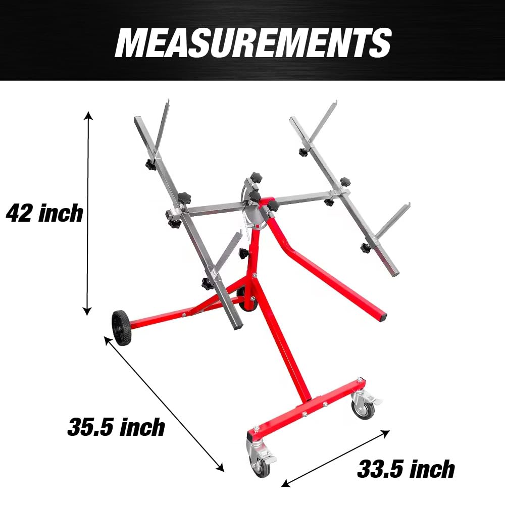 LAUCO 180° Rotating Adjustable Automotive Paint Stand - Multifunction Body Panel & Door Stand for Painting, Auto Body Repair Tools - Perfect for Car Painting, Collision Repair & DIY Auto Projects