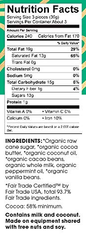 Alter Eco Organic Fair Trade Dark Chocolate Mint Creme Truffles - 58% Cocoa, Non-GMO, Gluten Free - 80 Count Pack for Gifts, Parties & Dessert Lovers