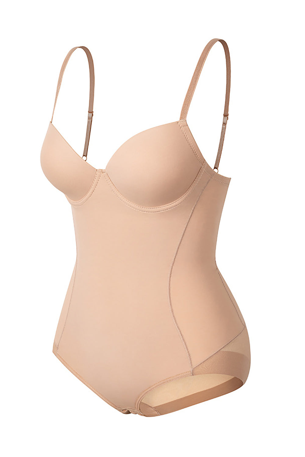 Apricot Bodysuit Shapewear for Women - Tummy Control & Slimming Full Body Shaper - Perfect for Dresses, Workouts & Everyday Wear