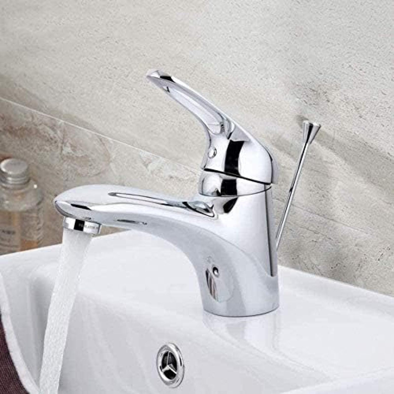 CRJUS Modern Kitchen Faucet with Waterfall Spout - High Arc Pull Down Sprayer, Brushed Nickel Basin Mixer Tap for Sink - Perfect for Farmhouse, RV & Outdoor Kitchen Use