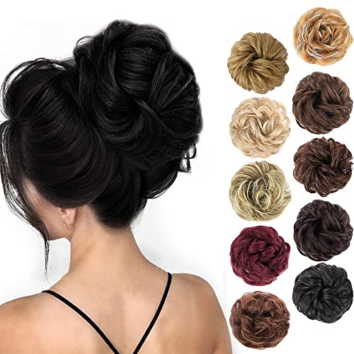 Curly Synthetic Messy Hair Bun Hair Scrunchies Extension - Perfect for Messy Bun Hairstyles, Ponytail Accessories & Everyday Hair Styling