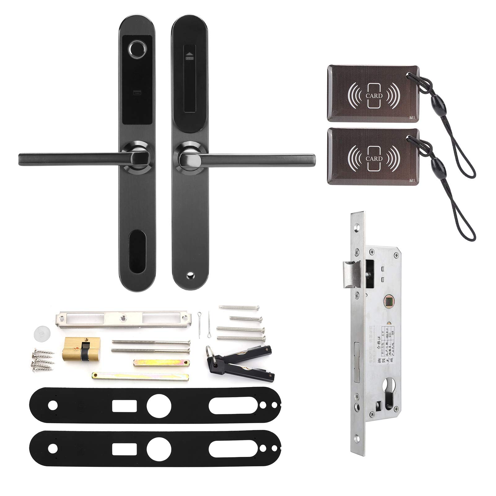 HONG Fingerprint Smart Door Lock - 5-in-1 Biometric Entry Door Lock with Digital Keypad & Deadbolt for Home Security | Front Door, Interior Door, Hotel & Office Use | Easy Installation & Smart Home Access Control