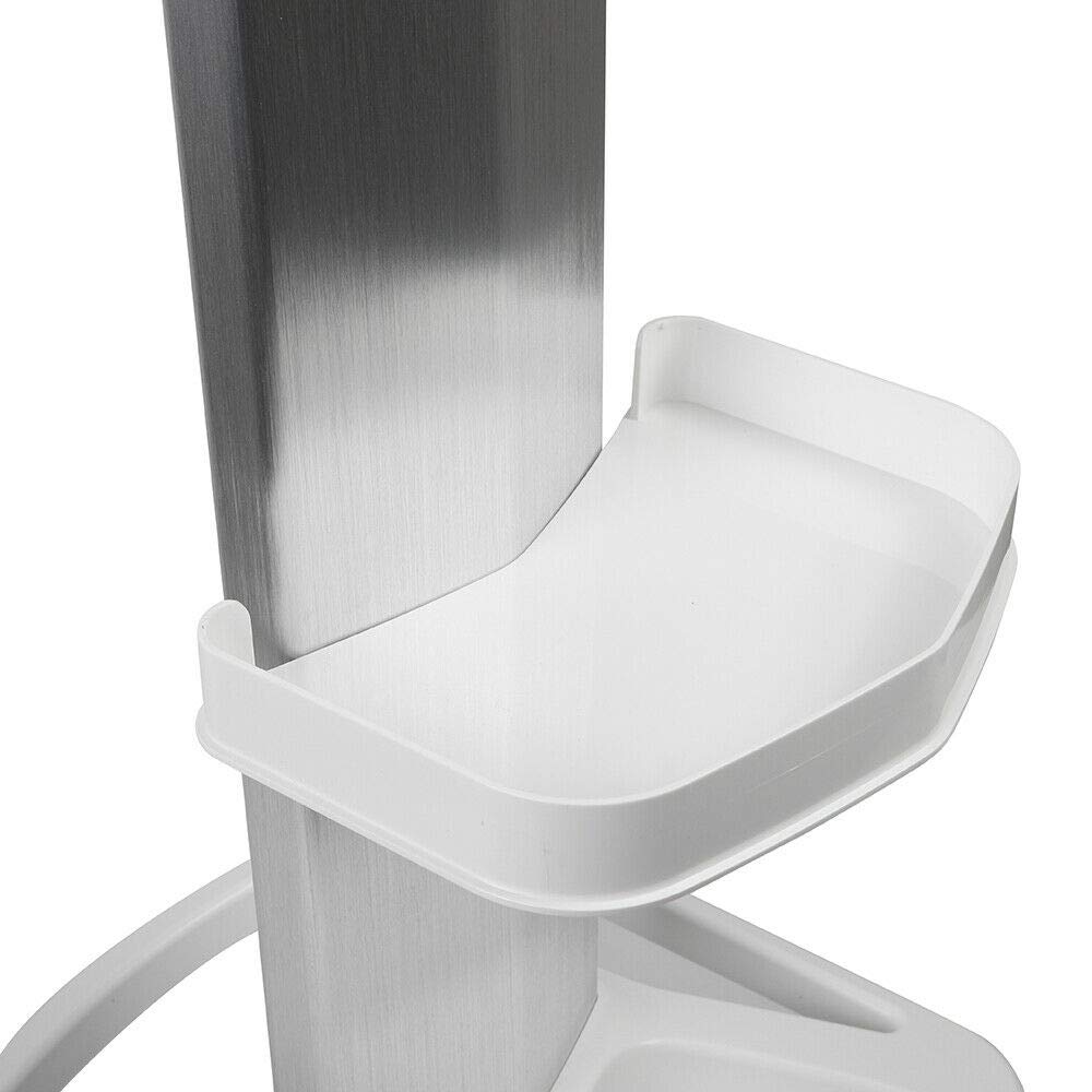 **Professional Aluminum Alloy Salon Trolley Cart for Ultrasonic Cavitation & RF Machines - Mobile Beauty Spa Storage Stand with Rolling Wheels & Hair Instrument Tray - Perfect for Salon, Spa, Tattoo & Home Use (White)**
