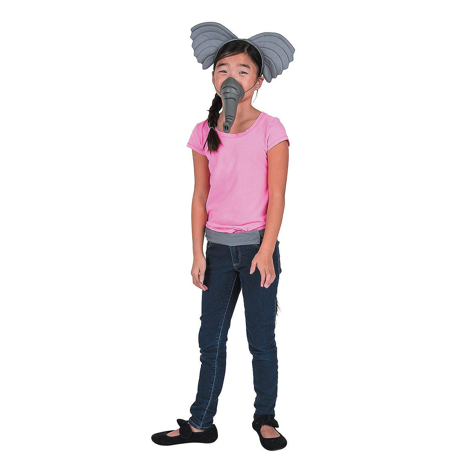 Fun Express Elephant Costume Accessories Set - 4 Piece Bulk Party Favors for Kids, Adults, and Theme Parties - Perfect for Halloween, Cosplay, and Dress-Up Events