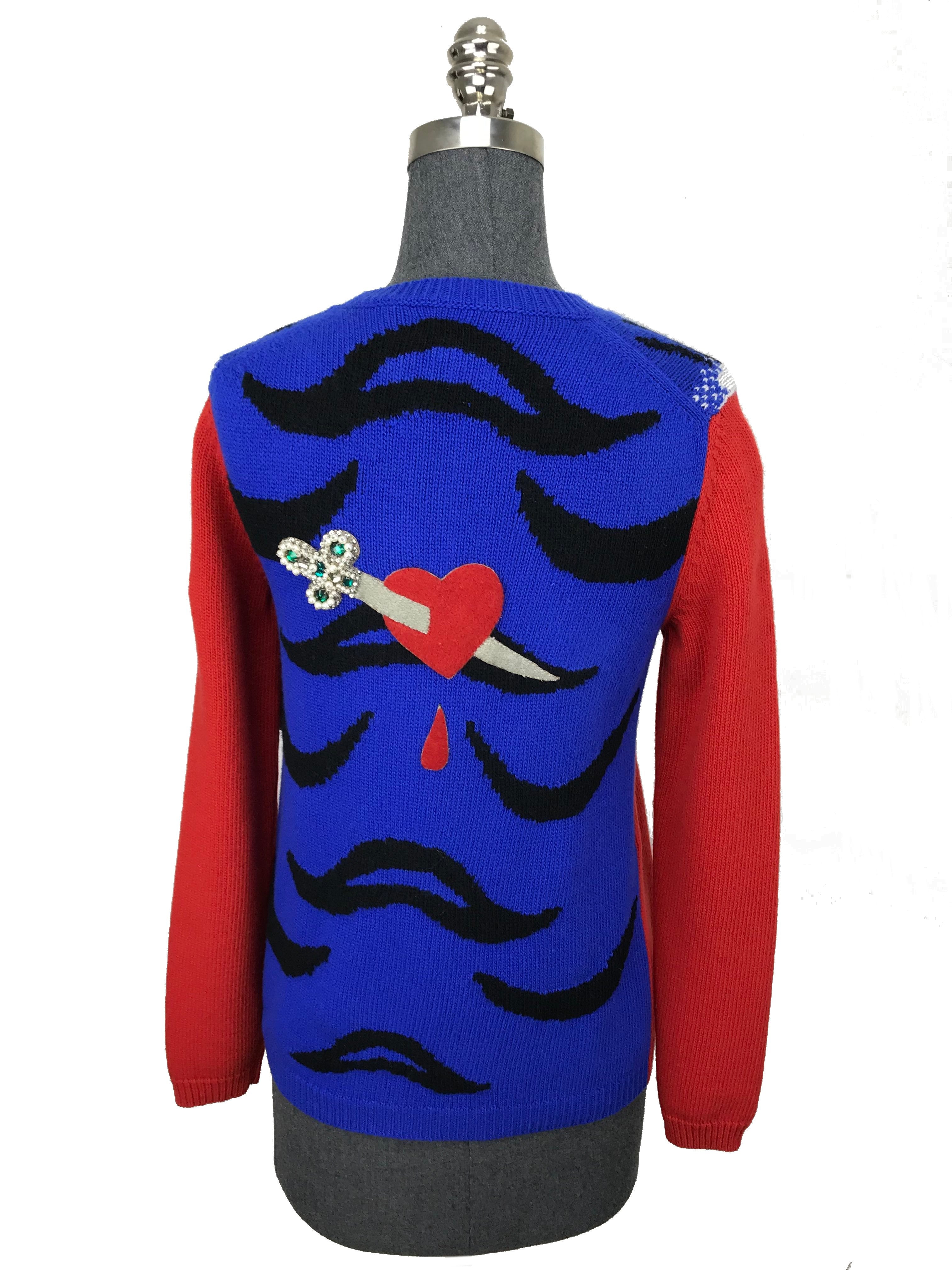 Gucci Tiger Wool Sweater for Women - Size S - New & Authentic - Luxury Winter Knitwear for Casual Outings & Holiday Parties