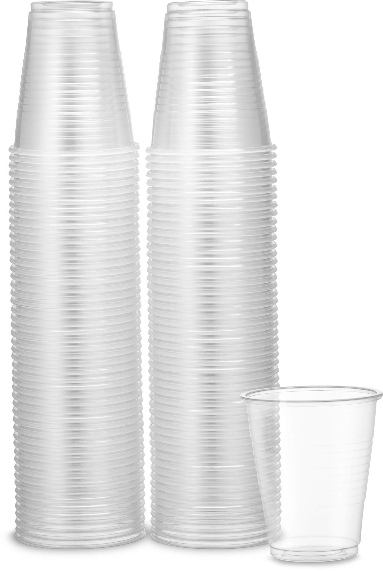 PLASTICPRO 5 oz Clear Disposable Plastic Cups - 100 Count Bulk Pack of Beverage Tumblers for Parties, Picnics, and Office Events | BPA-Free Drinkware