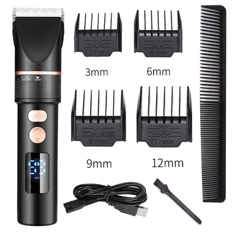 Professional Hair Clipper Trimmer for Men - Rechargeable Electric Hair Cutting Machine with Adjustable Blades | Perfect for Barber Shops, Home Grooming & DIY Haircuts