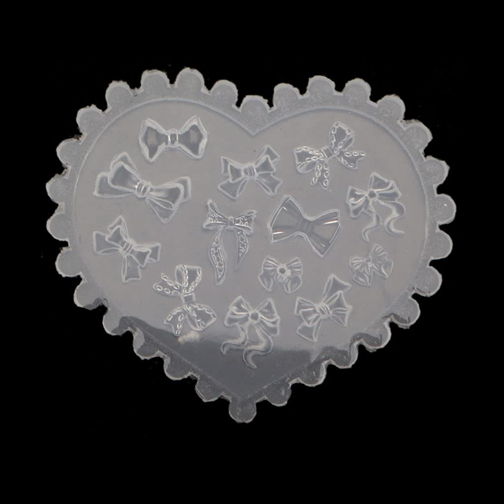 Epoxy Resin Bowknot Silicone Mold for DIY Jewelry Making - Crystal Nail Art Decorations & Craft Casting Tools - Perfect for Handmade Rings, Pendants, and Nail Art Designs