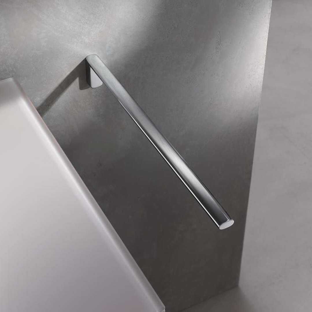 Stainless Steel Towel Bar - Bathroom & Kitchen Towel Holder for Hanging Hand & Dish Towels - Modern Silver Finish for Home Decor