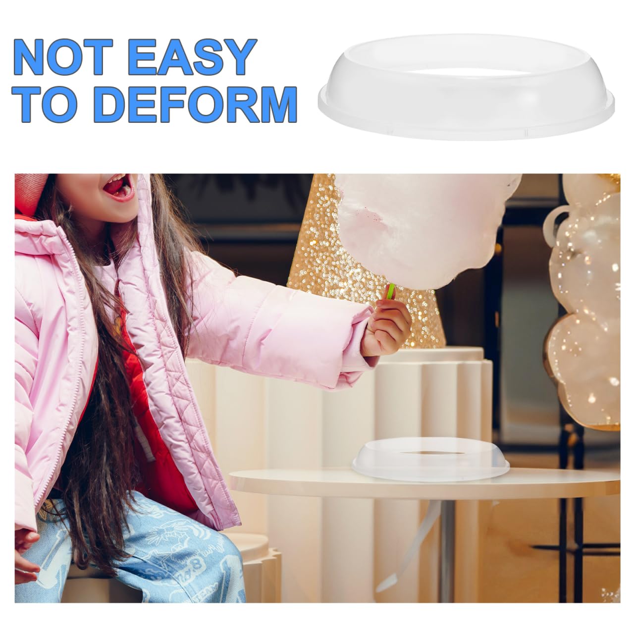 Mini Cotton Candy Machine with Marshmallow Maker - Portable White Plastic Candy Floss Maker for Kids, Birthday Parties & Carnival Events - Includes Sugar Dispenser & Accessories