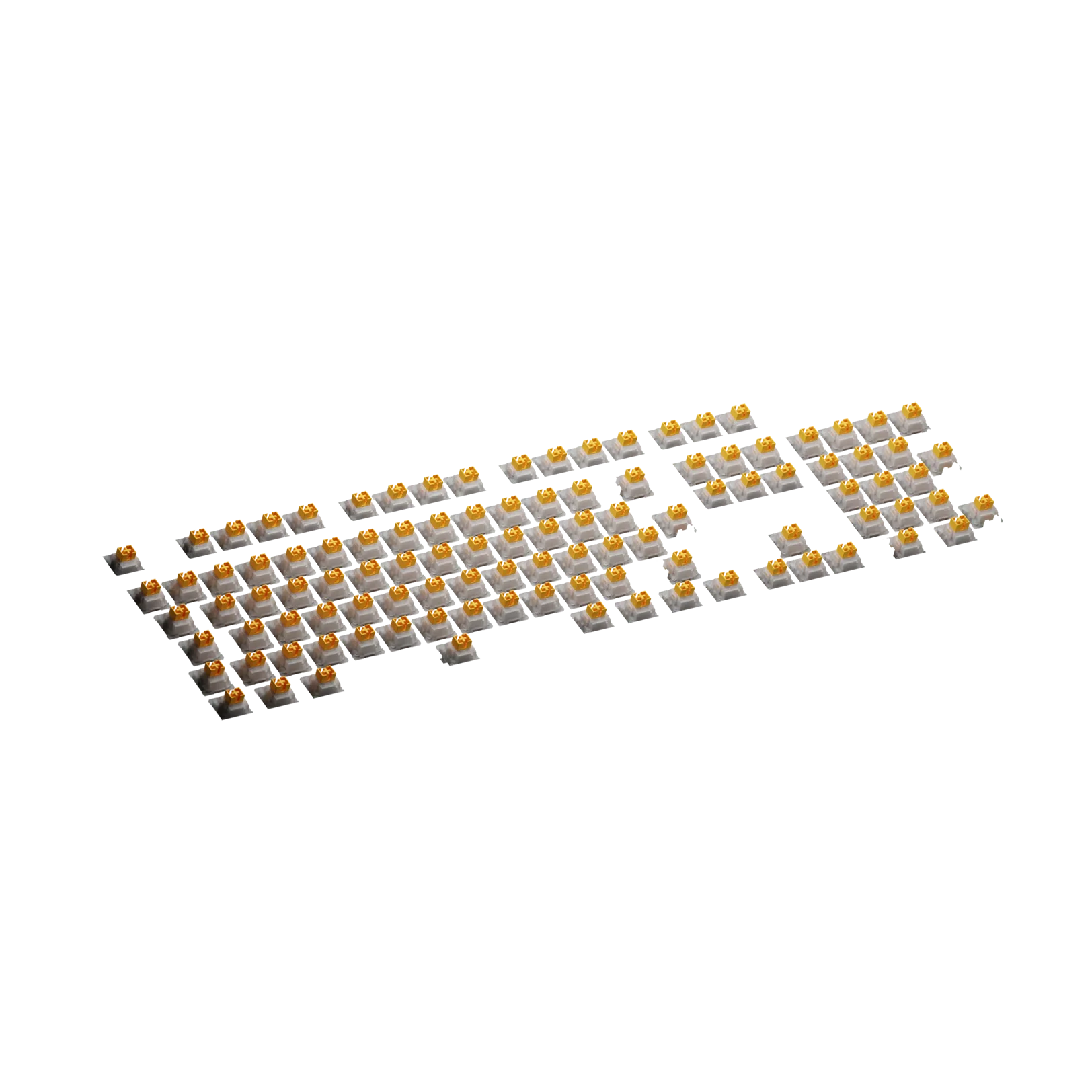 Glorious Panda Silent Mechanical Keyboard Switches - 100 Pack ISO Layout for Quiet Typing | Perfect for Gaming, Office & Home Use