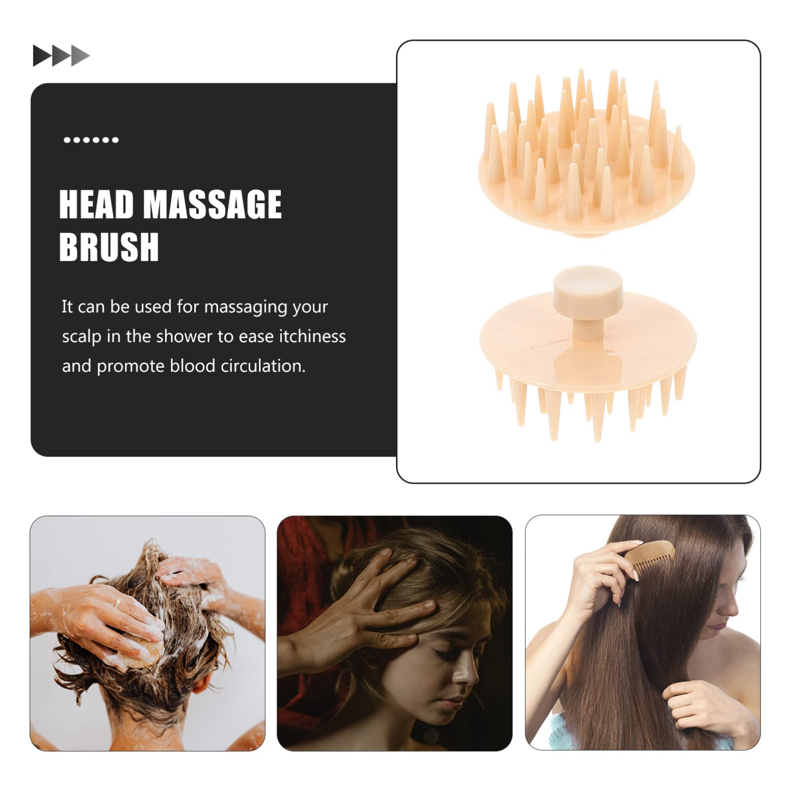 2 Pack Silicone Shampoo Brush & Scalp Massager - Gentle Hair Cleaning Comb for Shower & Bath - Perfect for Relaxing Scalp Massage & Deep Cleansing - Great Gift for Women & Men