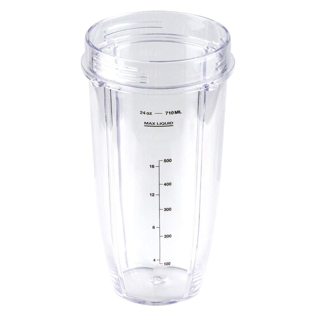 Nutri Ninja 24 oz Tritan Cups with Sip & Seal Lids - Compatible with BL480, BL490, BL640, BL680 Auto IQ Series Blenders (Pack of 2) - Perfect for Smoothies, Protein Shakes & Meal Prep