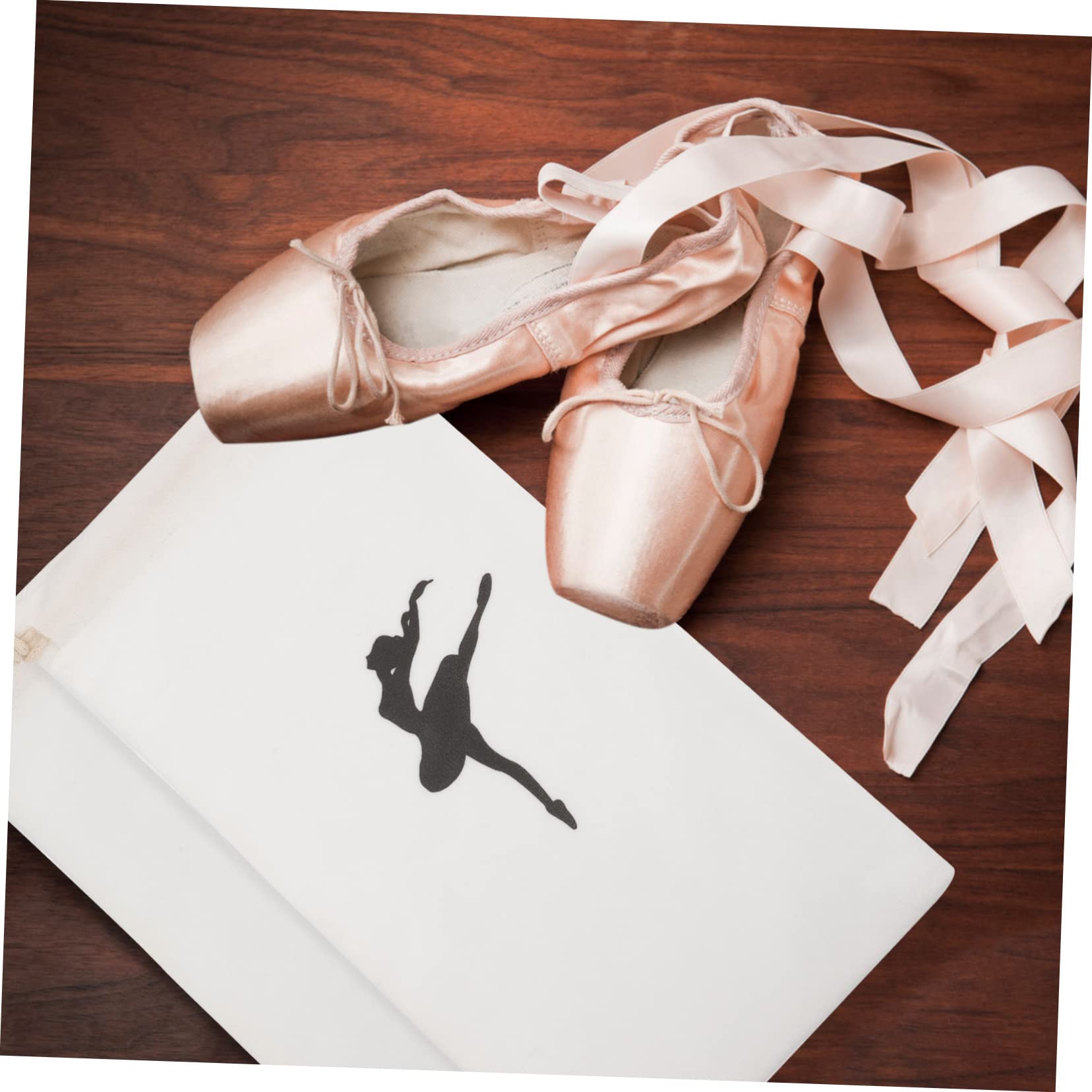 WESIEVYA 4-Pack Drawstring Dance Shoe Bags - Breathable & Washable Ballet Shoe Pouches for Ballet, Jazz, Tap - Perfect for Dance Classes, Recitals & Travel