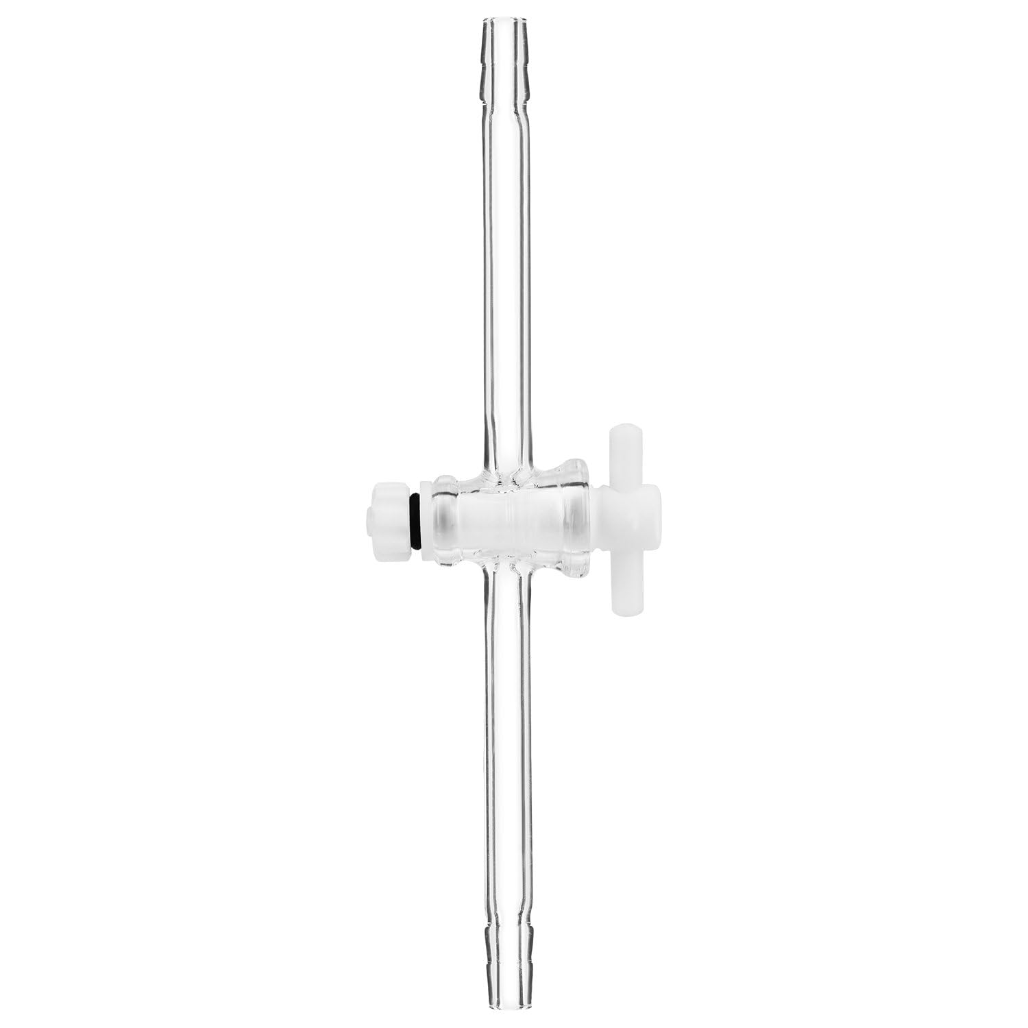 Labasics 8mm PTFE Stopcock Glass Vacuum Flow Control Adapter - Borosilicate Glass Distillation Take Off Adapter for Chemistry Labs | Essential for Vacuum Distillation, Fractional Distillation & Laboratory Experiments