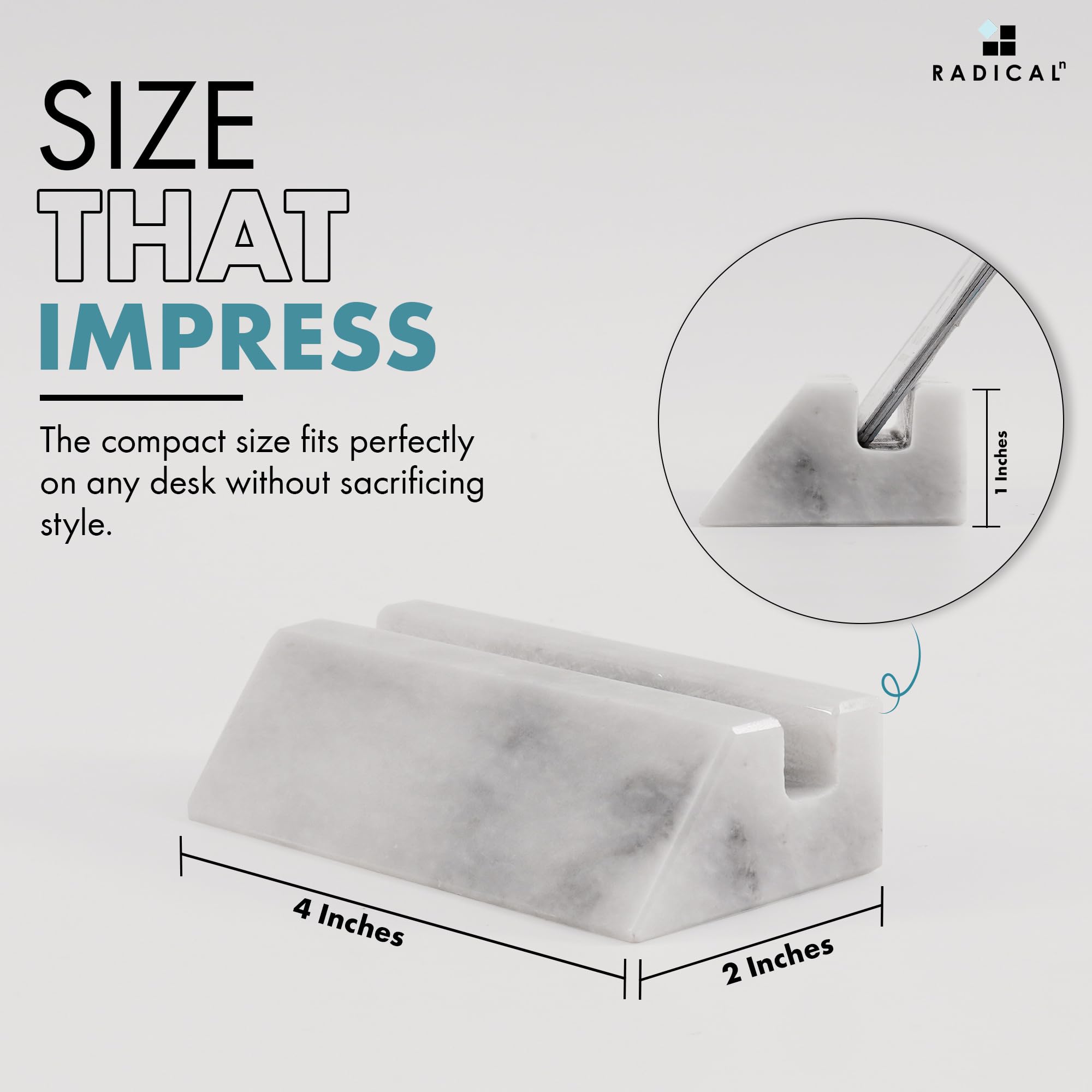 Premium White Marble Business Card Holder - 4