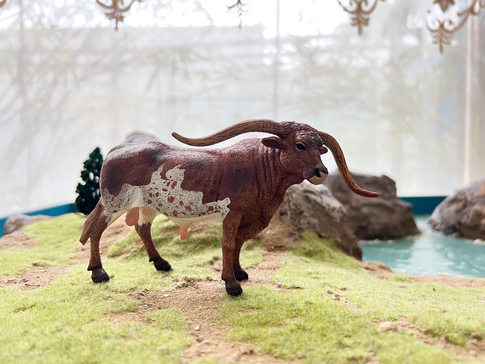 Gemini & Genius Longhorn Cow Toy Action Figure - 6