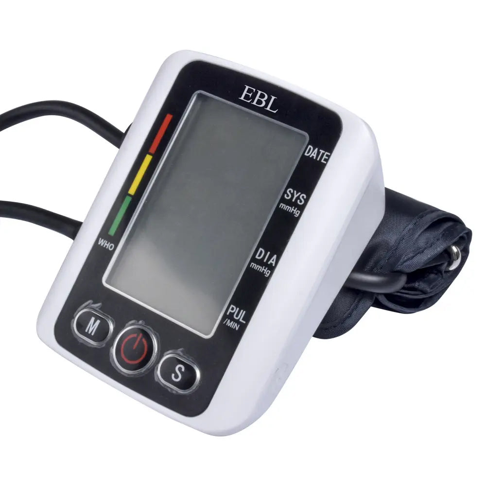 EBL Blood Pressure Monitor - Upper Arm Cuff, Digital BP Machine with Large LCD Display, Accurate & Easy-to-Use for Home Health Monitoring - Perfect for Seniors, Adults & Daily Health Tracking