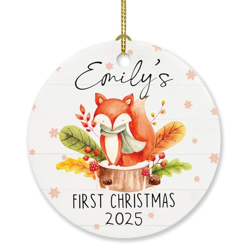 Fox Baby's First Christmas Ornament