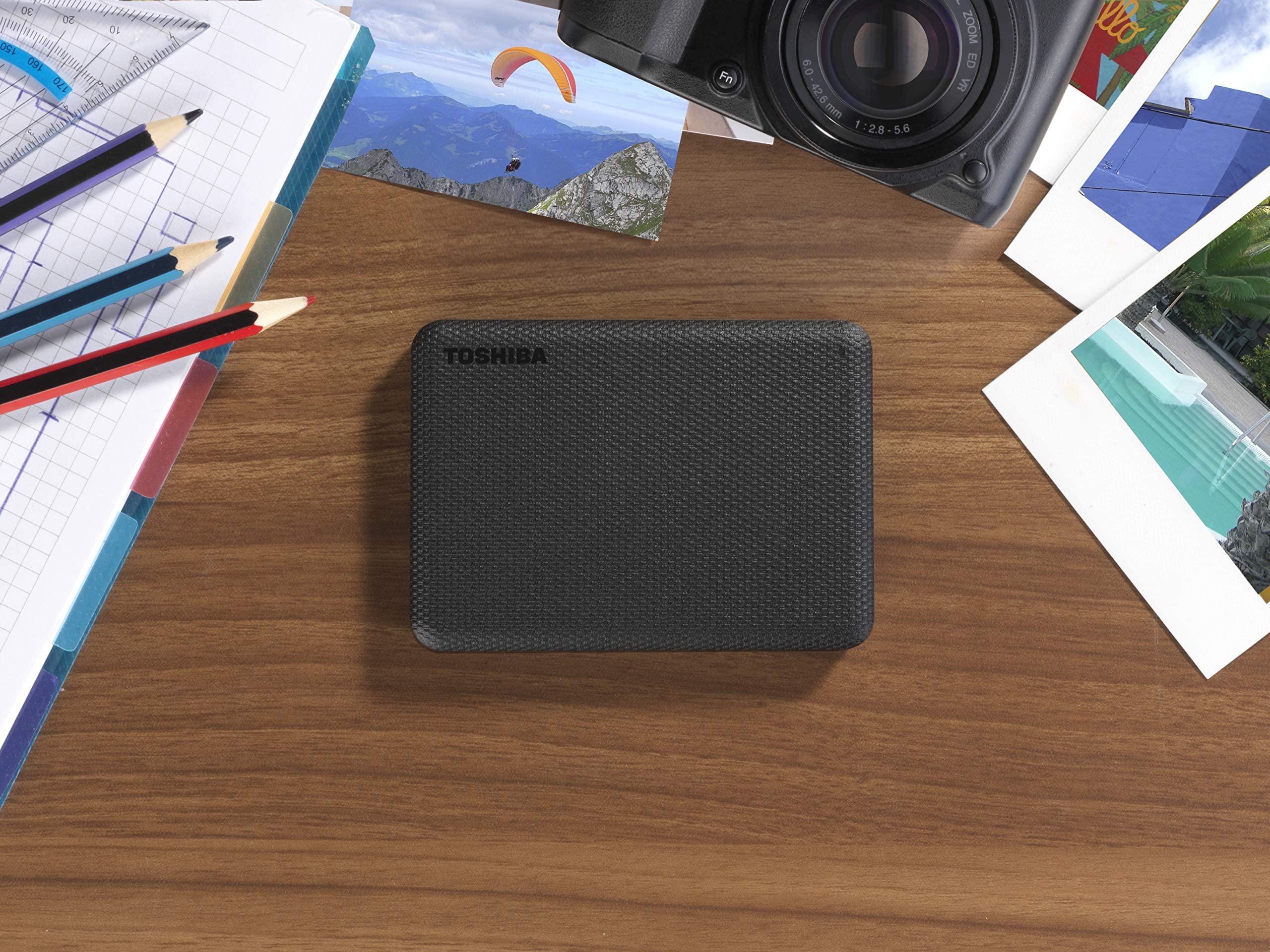 Toshiba Canvio Advance 4TB Portable External Hard Drive USB 3.0 - High Speed Backup Storage for PC, Mac, Laptop, Gaming & Photo Backup (Black, HDTCA40XK3CA)