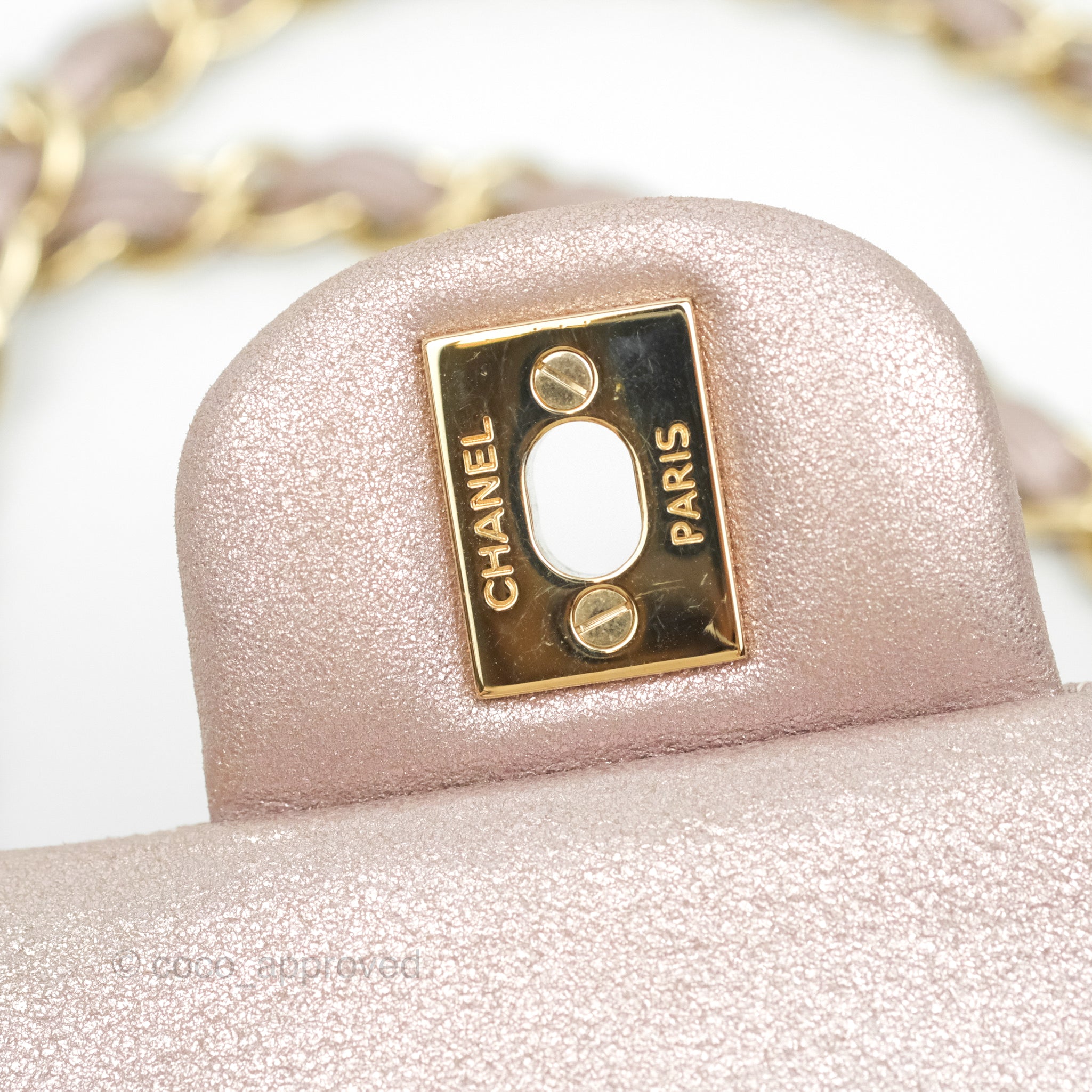 Chanel Classic M/L Medium Double Flap Bag in Rose Gold Pink Lambskin with Gold Hardware - Luxury Handbag for Women, Perfect for Parties, Weddings & Special Occasions