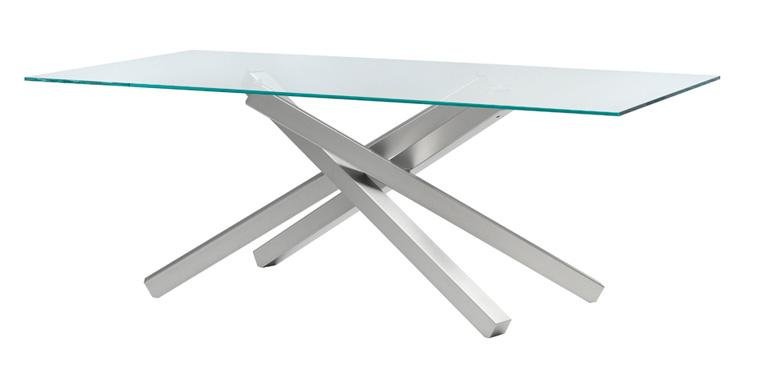 Midj Pechino Modern Dining Table - Elegant Wooden Kitchen Table for 6, Perfect for Family Dinners & Entertaining Guests
