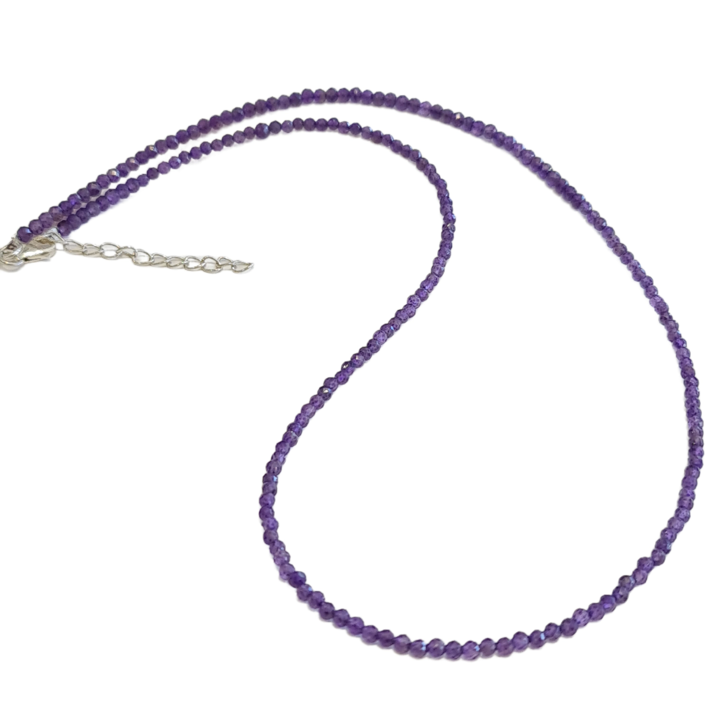 Roxia Genuine Amethyst Crystal Necklace for Women - Elegant Purple Gemstone Jewelry for Healing, Meditation & Spiritual Gifts