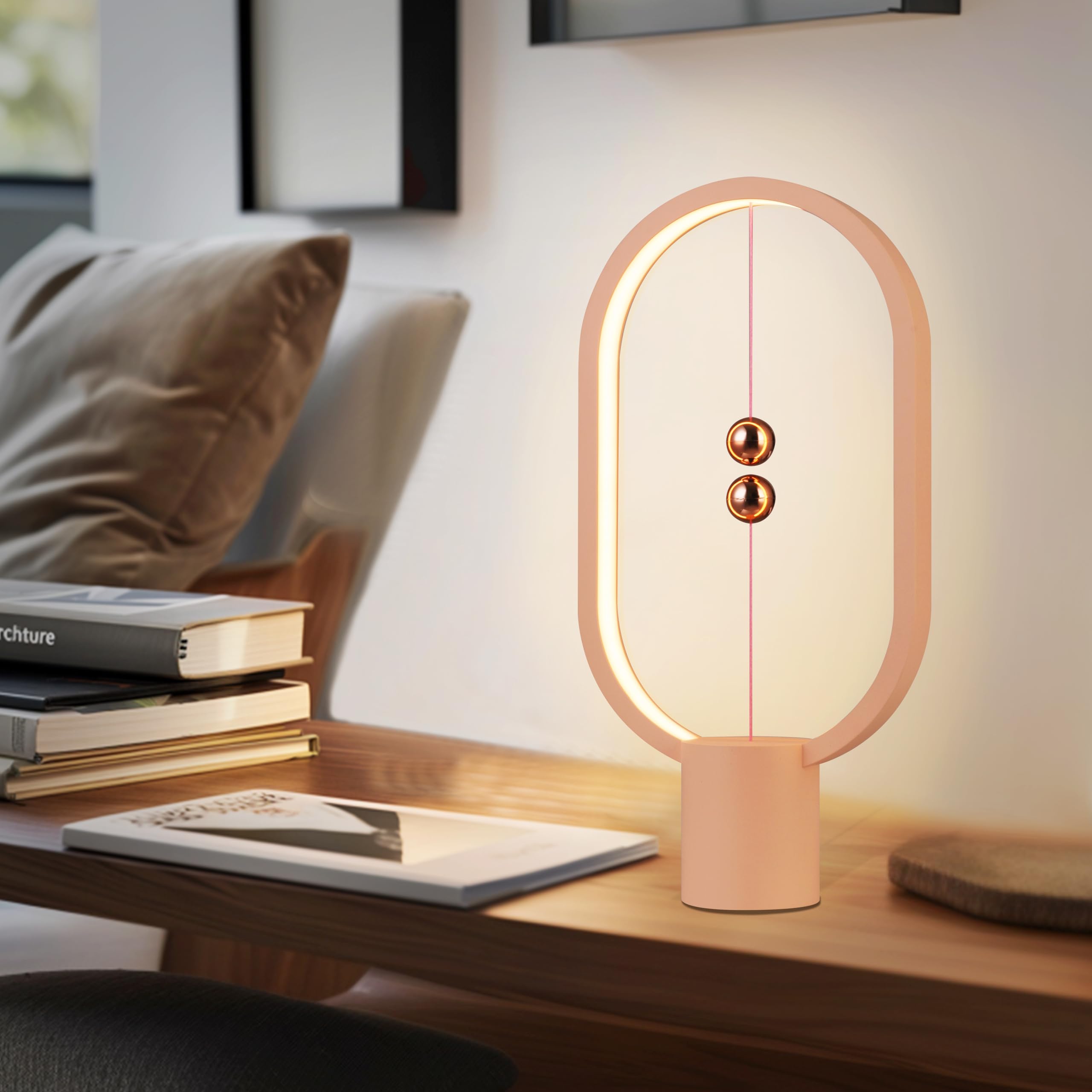 Heng Balance Light - USB Powered LED Table Lamp with Magnetic Switch, Dimmable Eye Protection Night Light for Bedside, Office & Dorm - Perfect Gift & Home Decor for Reading, Relaxation & Workspace Ambiance