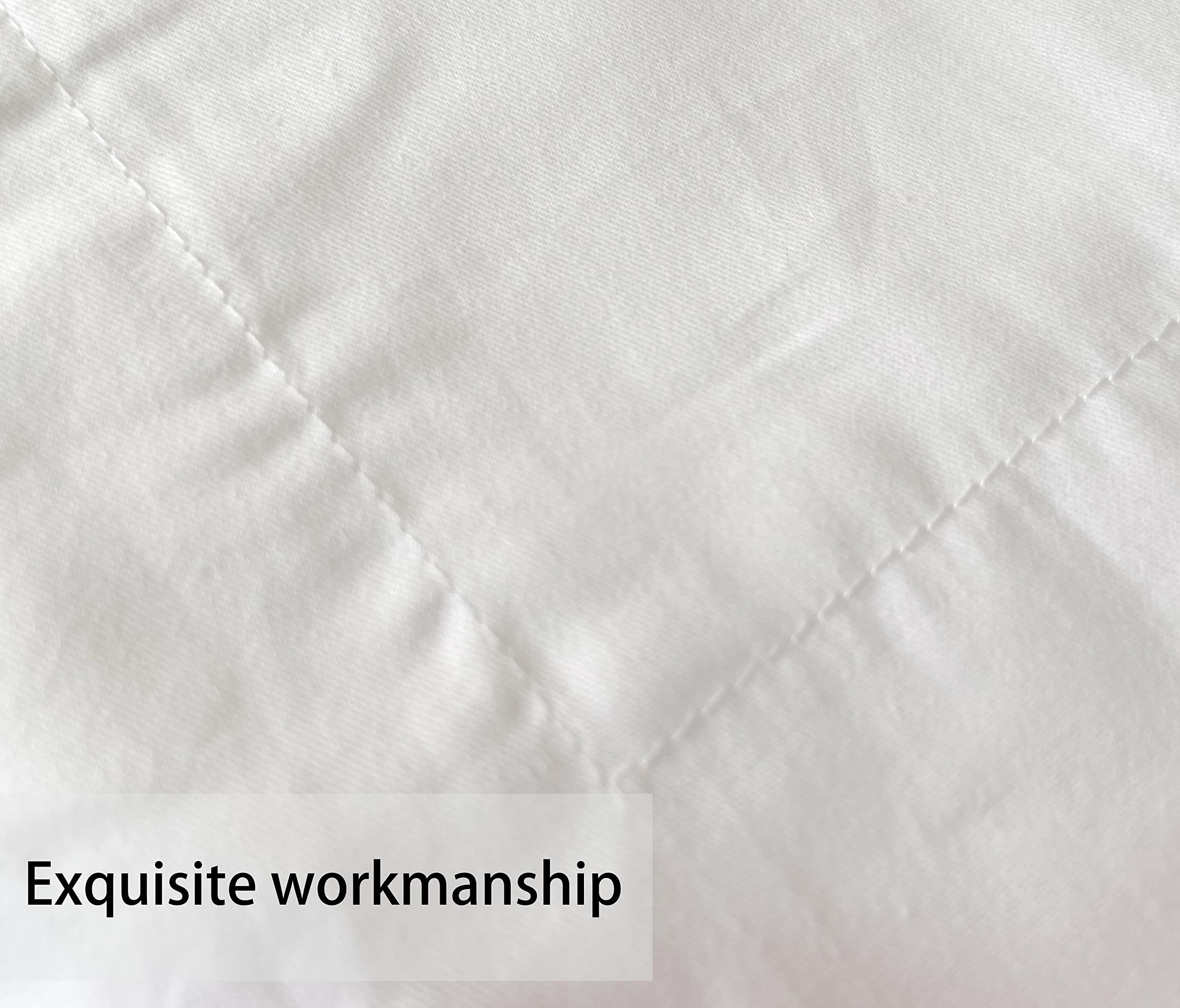 iMaylex Soft & Breathable 100% Egyptian Cotton Envelope Pillow Shams - Silk-Like Cozy Decorative Pillow Covers Set of 2 (White, King Size) for Bedroom, Sofa & Home Decor